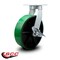 Service Caster 10'' Extra Heavy Duty Green Poly on Cast Iron Wheel Swivel Caster with Brake CRAN-SCC-KP92S1030-PUR-GB-SLB - alternate 4